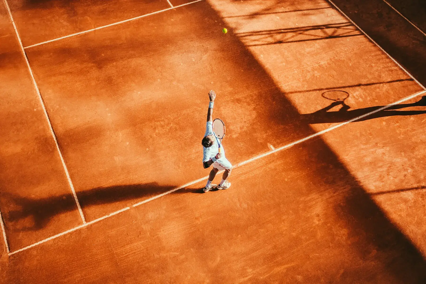 Pemandangan lapangan tenis