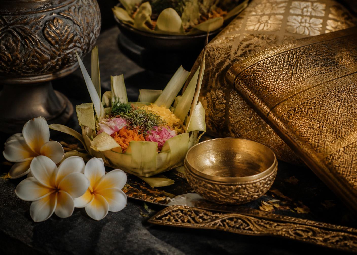 Persembahan upacara pawiwahan Bali